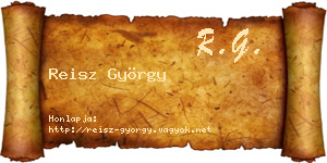 Reisz György névjegykártya
